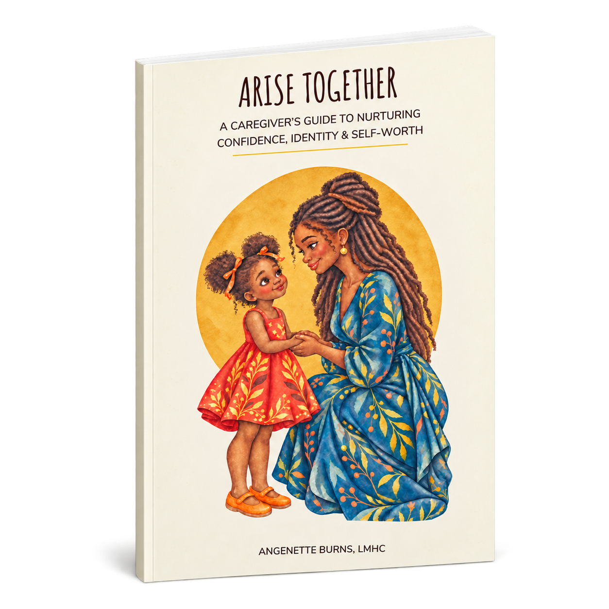 Arise Together caregiver workbook in an editorial linen setting